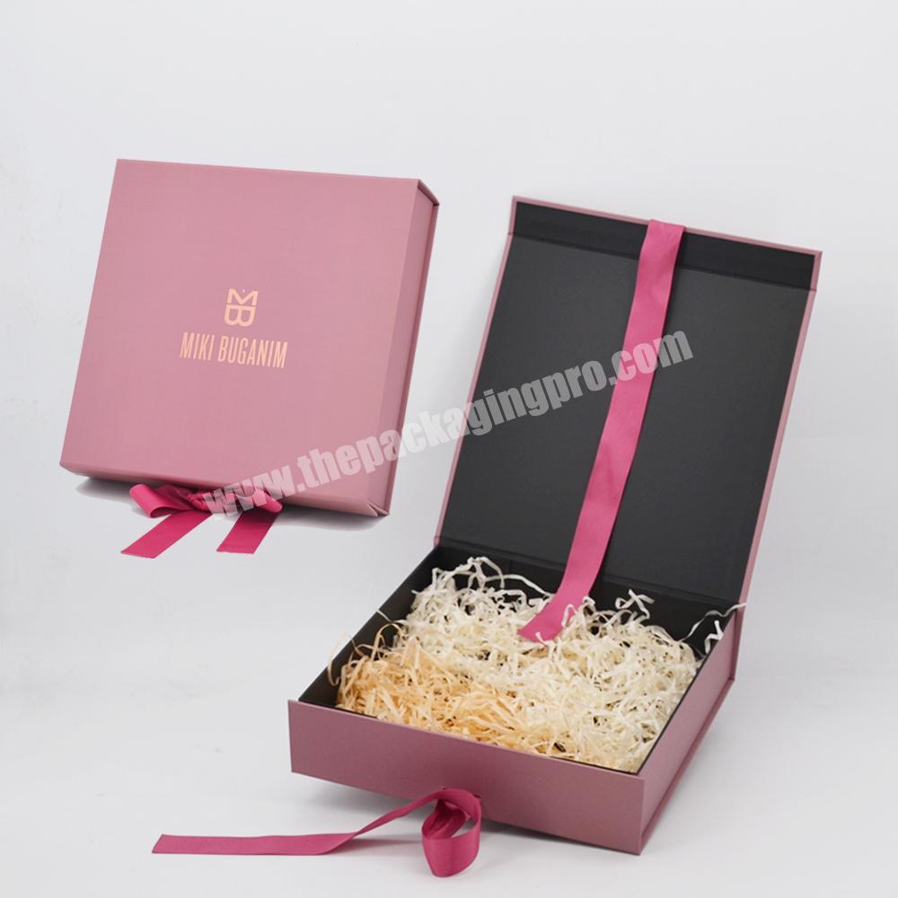 Custom printed wholesale large luxury a4 paper cardboard closure foldable packaging boxes new design custom magnetic gift box