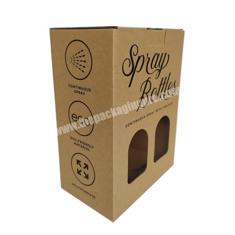 Custom printed with display foldable corrugated kraft  bottle packaging wine gift box