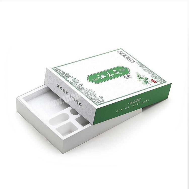 Custom printing green white card paper cosmetic essential oil bottle perfume packaging gift box