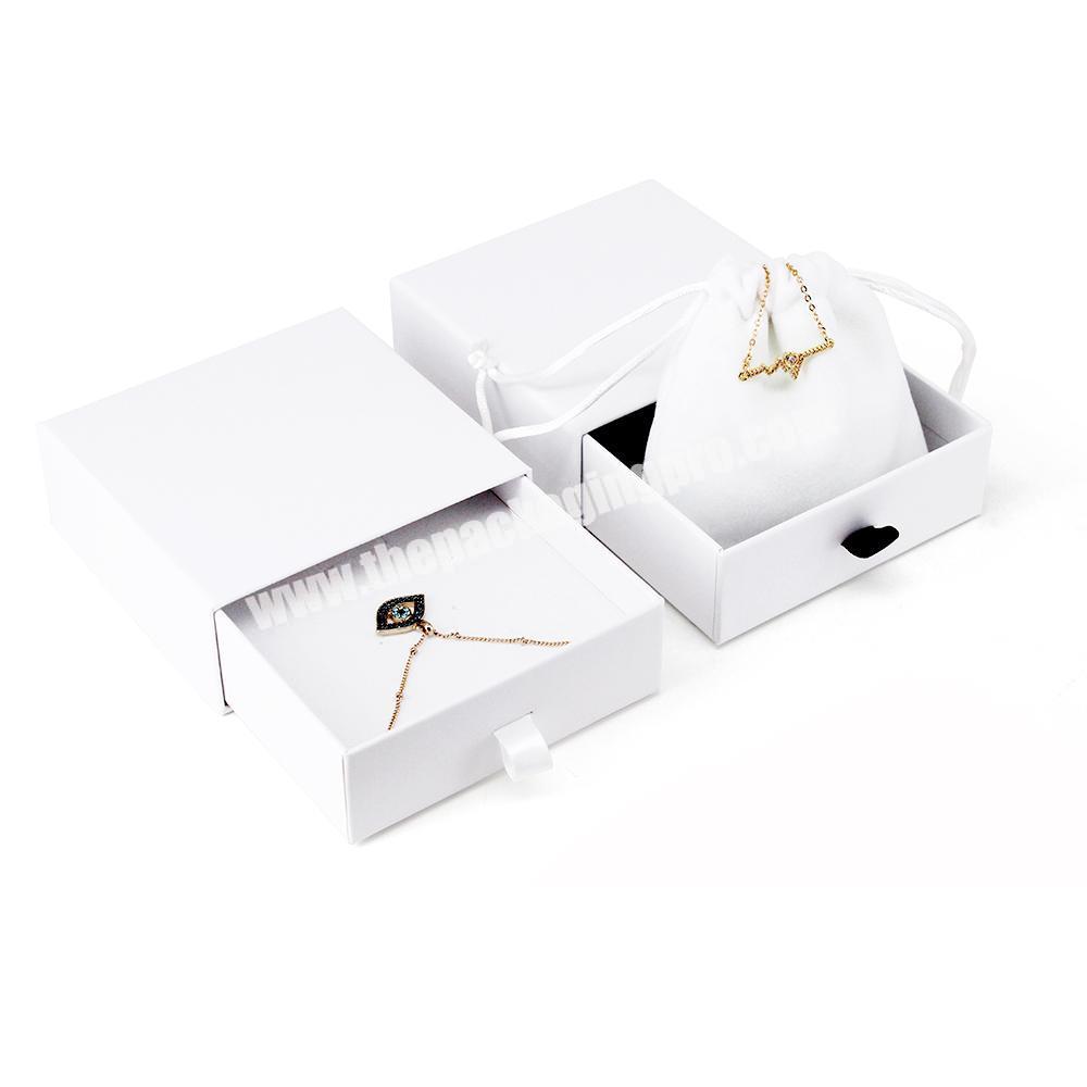 Popular exquisite bracelet necklace jewelry packaging drawer slide out cardboard gift mailer box