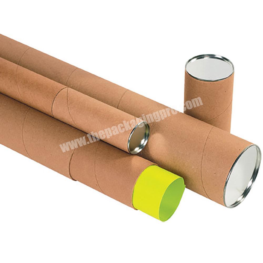 Custom recycled kraft paper cardboard cylinder poster packing and mailing tube