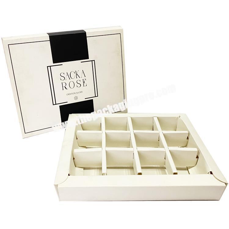 Sweet paper sliding box chocolate box with paper divider gift box