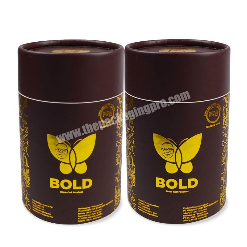 Custom round cylinder paper dry fruit box packaging