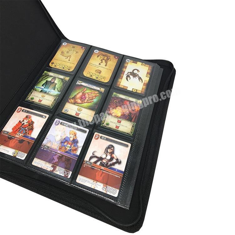 Custom sealable Double Sided 18 pockets Trading game Cards Protecting Sleeves Pages Sheets for Binder Album