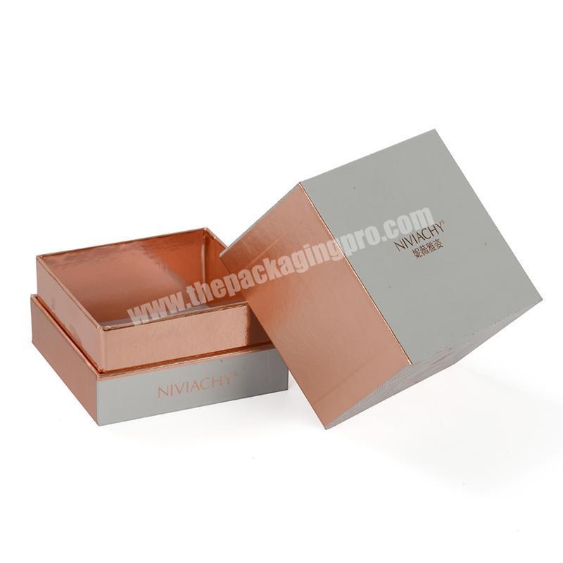 Custom square engagement double ring bearer box jewellery gift pakaging paking box paper