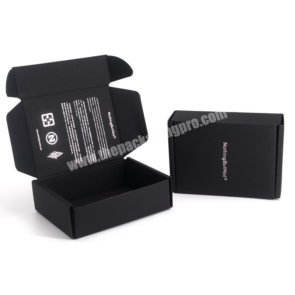 Custom your brand jewelry packing box black mailer shipping box