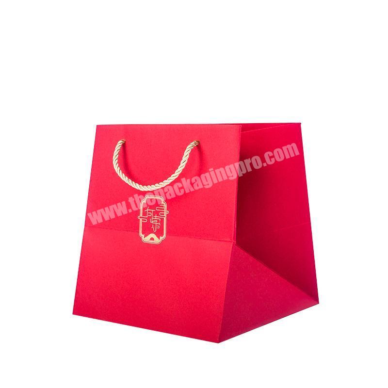 Customizable Chinese Style Red Wedding Gift Creative Wrapping Paper Bag