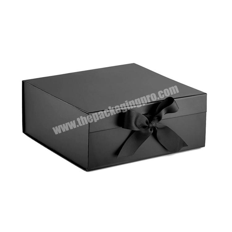 Customizable Large Magnetic Presentation Black Card Gift Box Birthday Gift Box Packaging