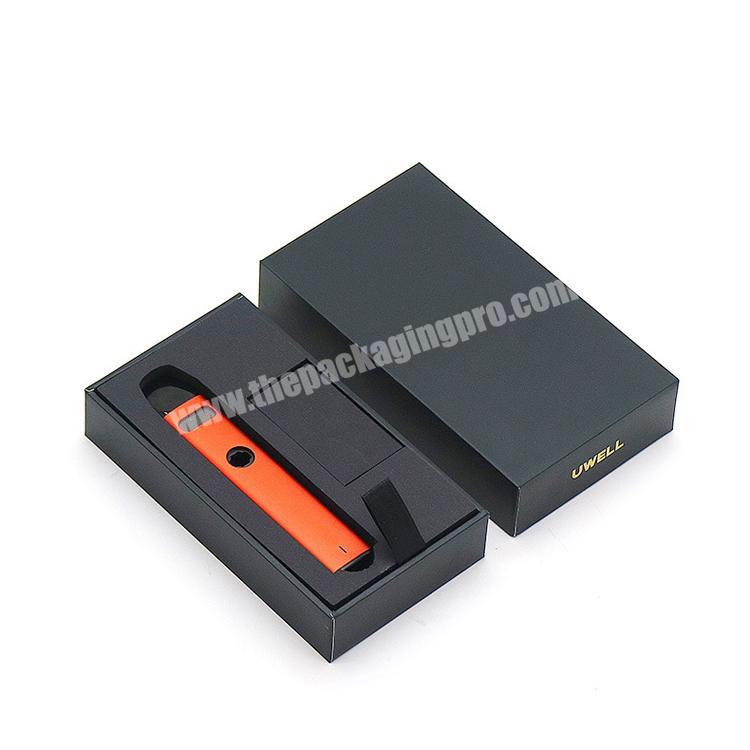 Customizable packaging box exquisite rigid paper black electronic product packaging box small lighter box