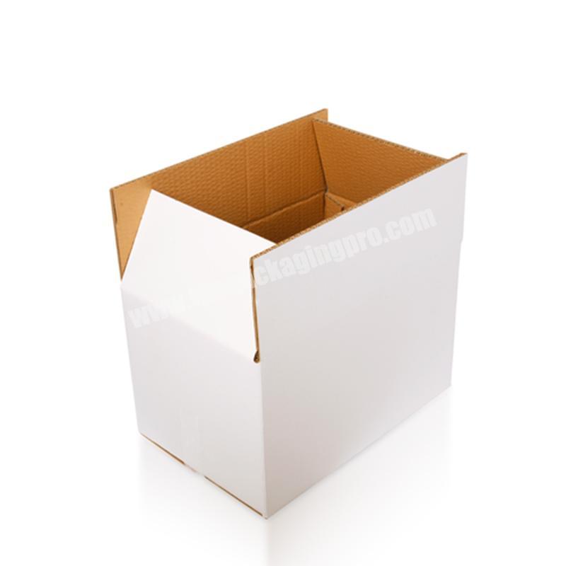 Customizable pattern printing shipping plain paper boite packaging carton white cardboard box with your own logo