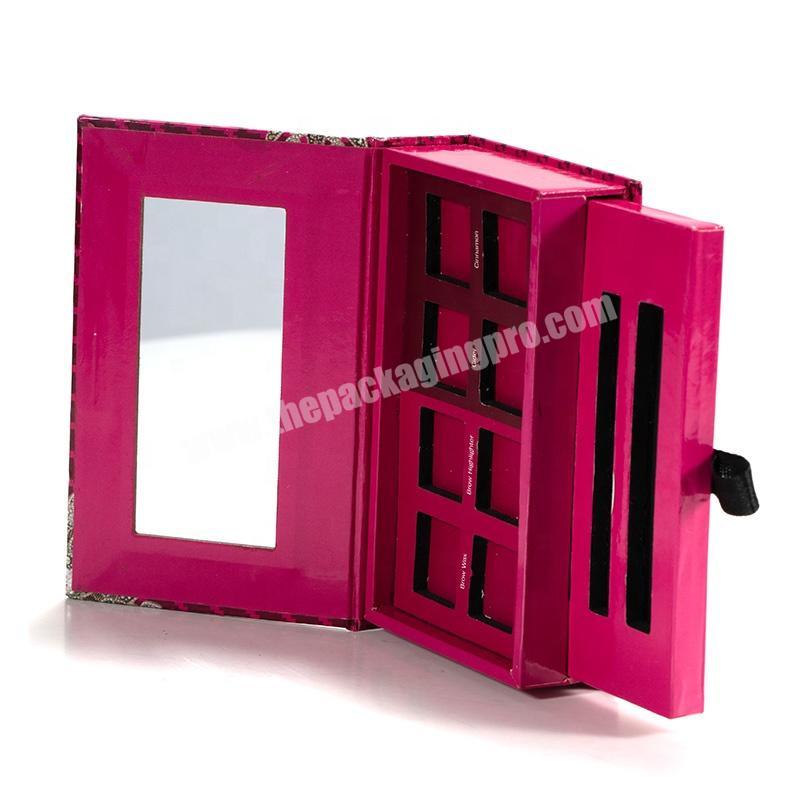 Customization gift  package display eyeshado palette contracted design cosmetic display paper box