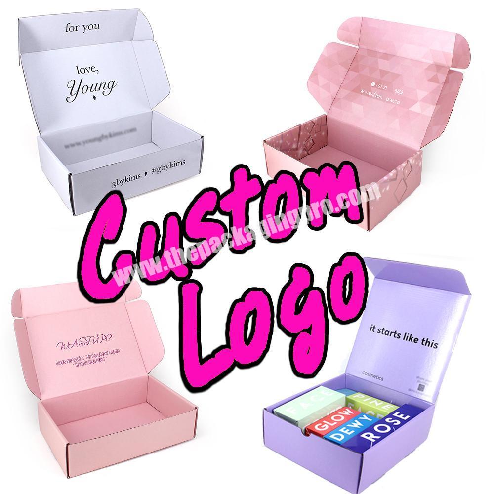 Custom Paper Cardboard Glossy Lamination Cosmetic Package Corrugated Box with LOGO