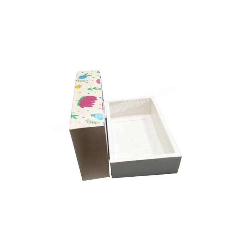 Customized 350g Cardboard Packaging Box Colored White Carton Drawer Paper Box Design Printing