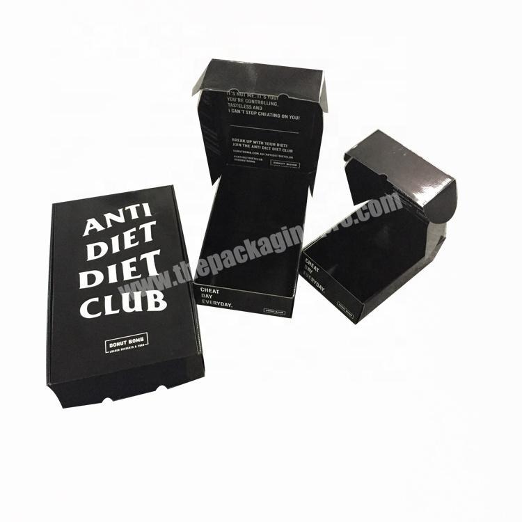 Customized Cardboard Paper Mailing Apparel Cosmetic Box Corrugated Black Shipping Packaging Box with LOGO