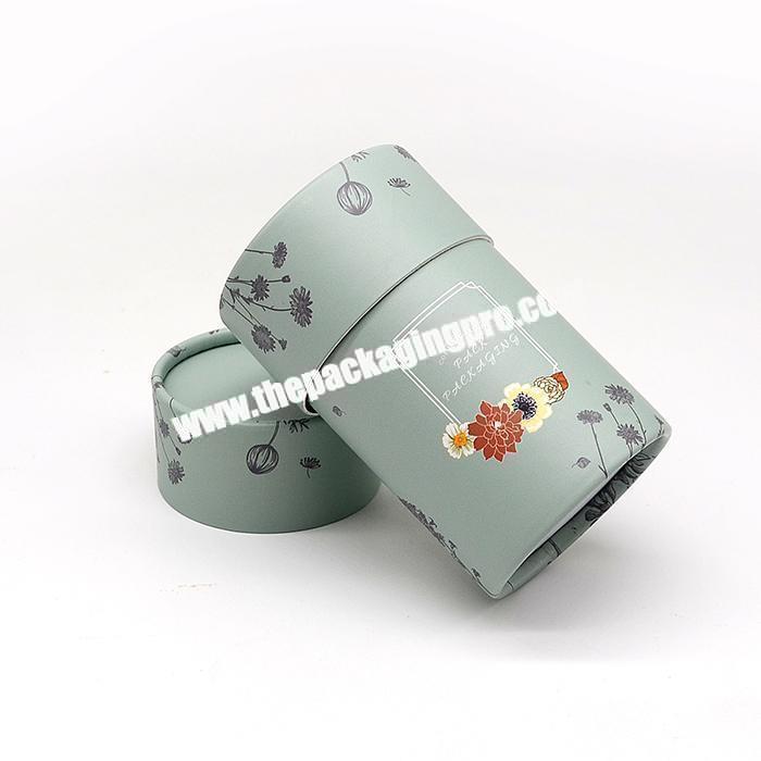 Food Grade Cardboard Round Tea Packaging Paper Tube with Airtight Tin Foil Seal Tea Leaves Canister