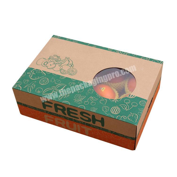 Customized Fresh Fruits Foods Grocery Hard Corrugated Package Box Carton
