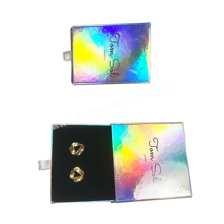 Customized High Quality Gift Holographic Packaging Carton Jewelry Box