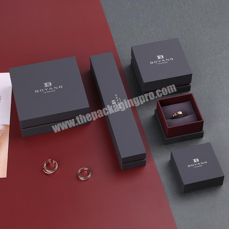Customized Logo Hot Sell  Recycle Ring Earring Case Luxury Jewelry Box