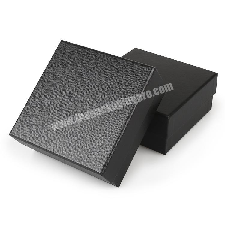 Customized Logo Matt Black Cardboard Paper Packaging Lid and Base 2 Piece Rigid Gift Box