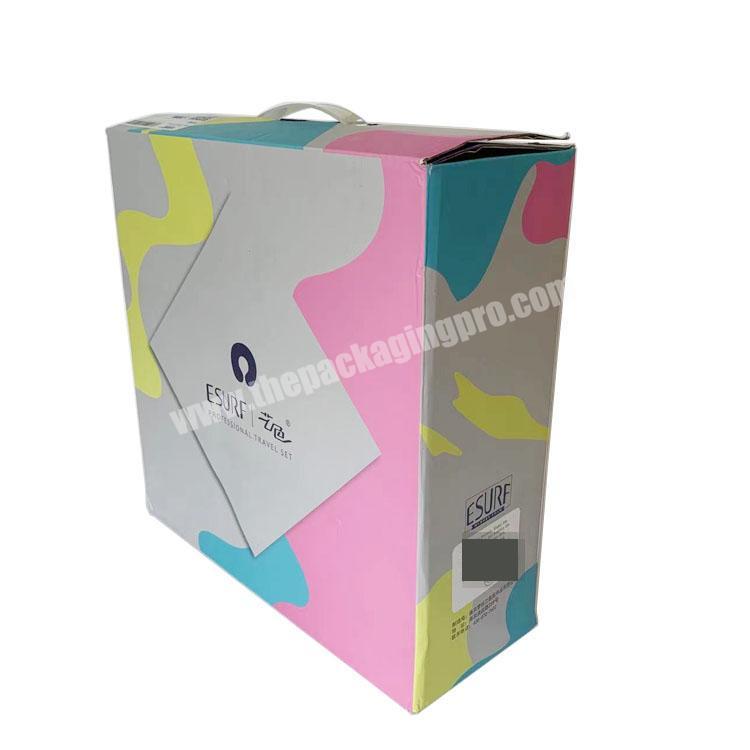 Customized Logo Printing Paper Carton Corrugated Cardboard Box with Handle