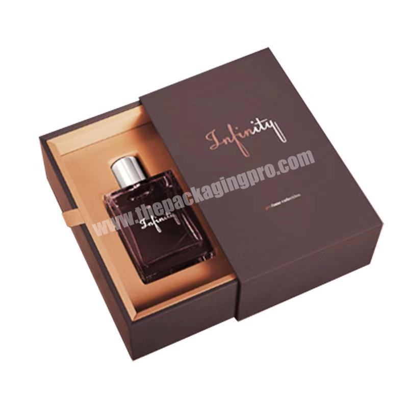 Customized Pocket Paper Carton Display Perfume Packaging Drawer Cardboard Box For Perfume