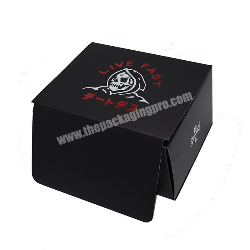 personalize Customized Recycled Matte Black Printing Corrugated Paper Cardboard Carton Mailer Shipping Mail Box