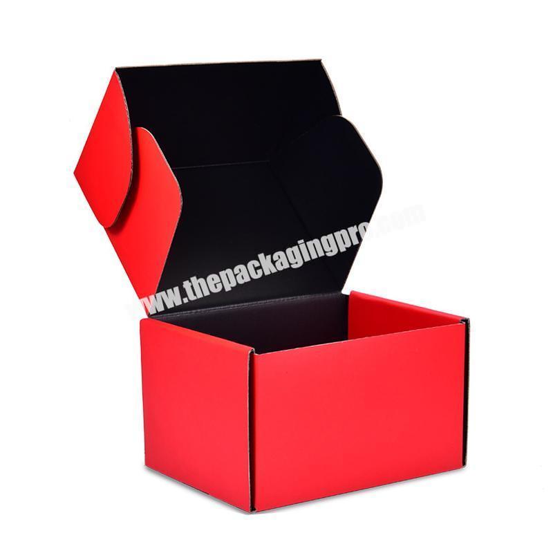 Customized Recycled Matte Black Printing Moving Corrugated Cardboard packaging box Carton Mailer Shipping Mail Box factory