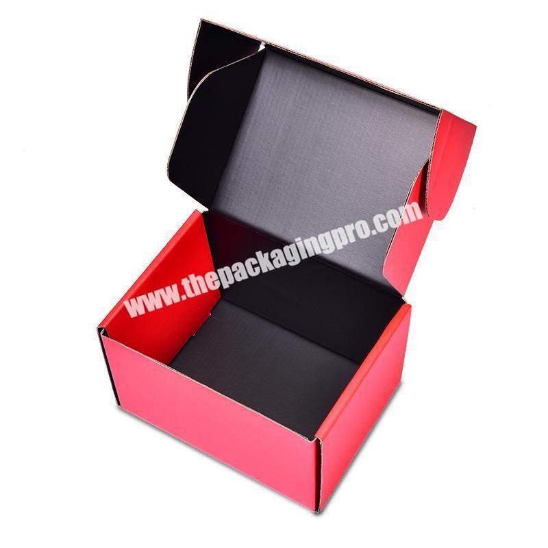 Customized Recycled Matte Black Printing Moving Corrugated Cardboard packaging box Carton Mailer Shipping Mail Box