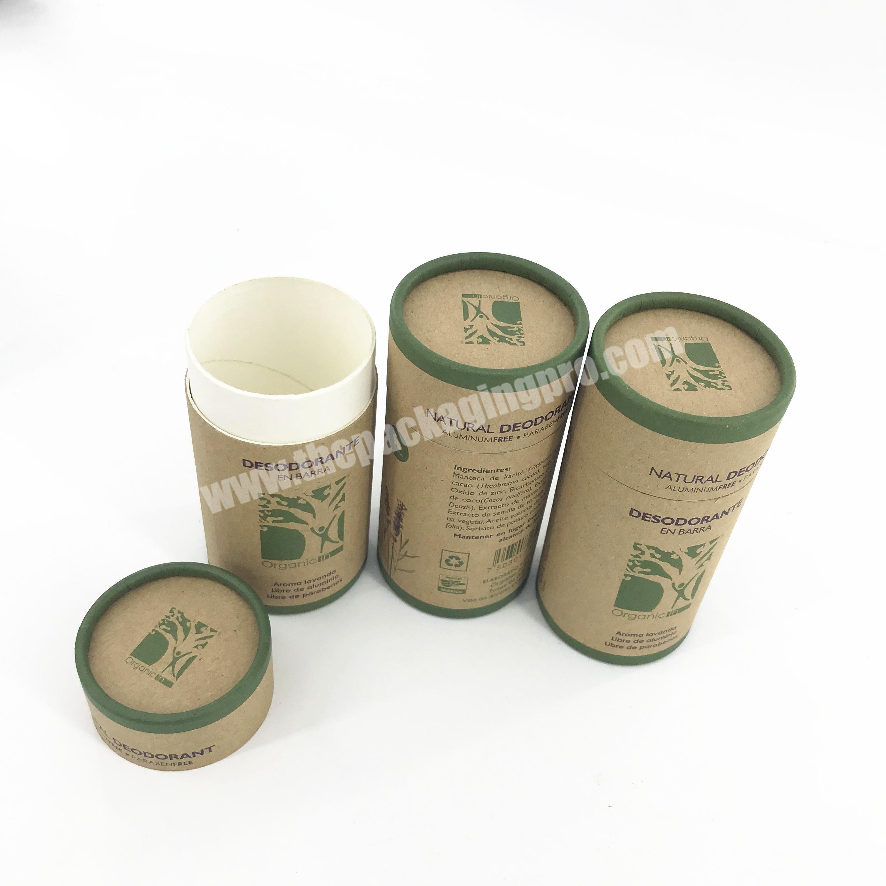 Customized Round gift boxes cardboard paper tubes for deodorant cosmetic tube gift package