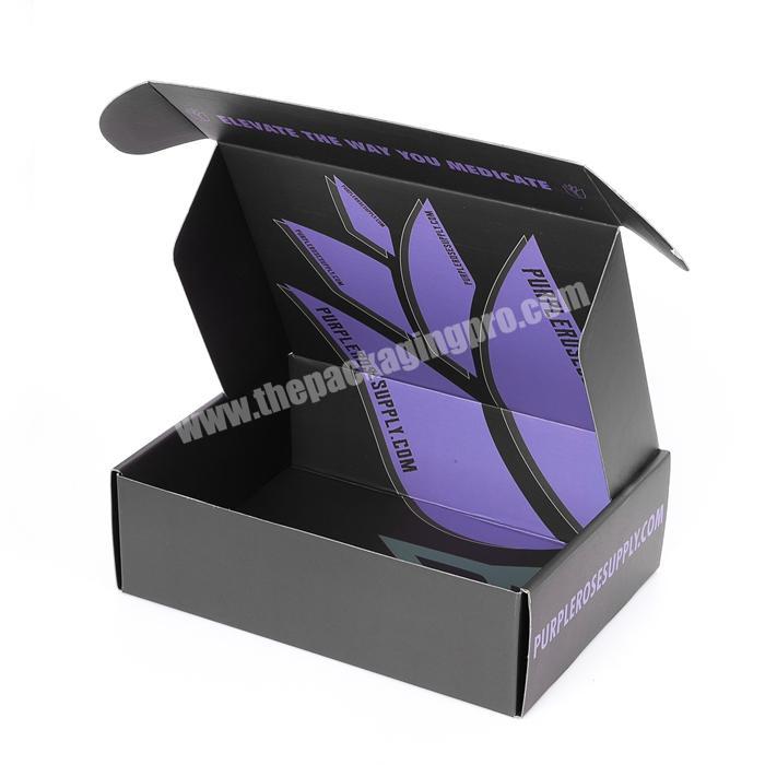 Customized black Corrugated Paper shipping boxes