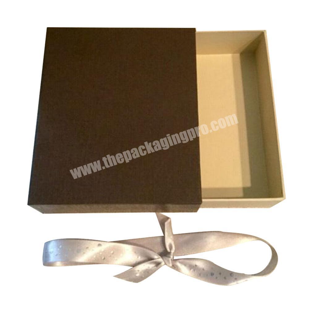 Customized graduation gift ribbon box pen clothing tie gift packaging box printed closure cardboard drawer storage box
