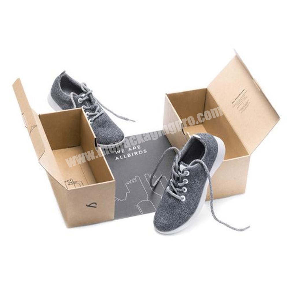 Customized luxury printed cardboard shoe packaging gift boxes eco friendly slide drawer type garment clothing storage shoe box
