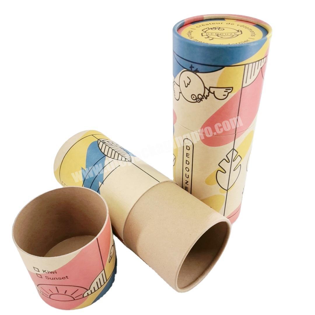 Customized print cardboard recycled paper tube for clothes packaging