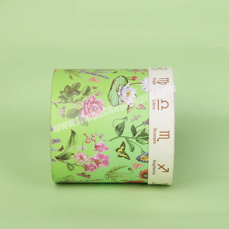 Decorative Perfume Packaging Tube Customized Perfume Bottle Tube Green Paper Tube Perfume Box wholesaler