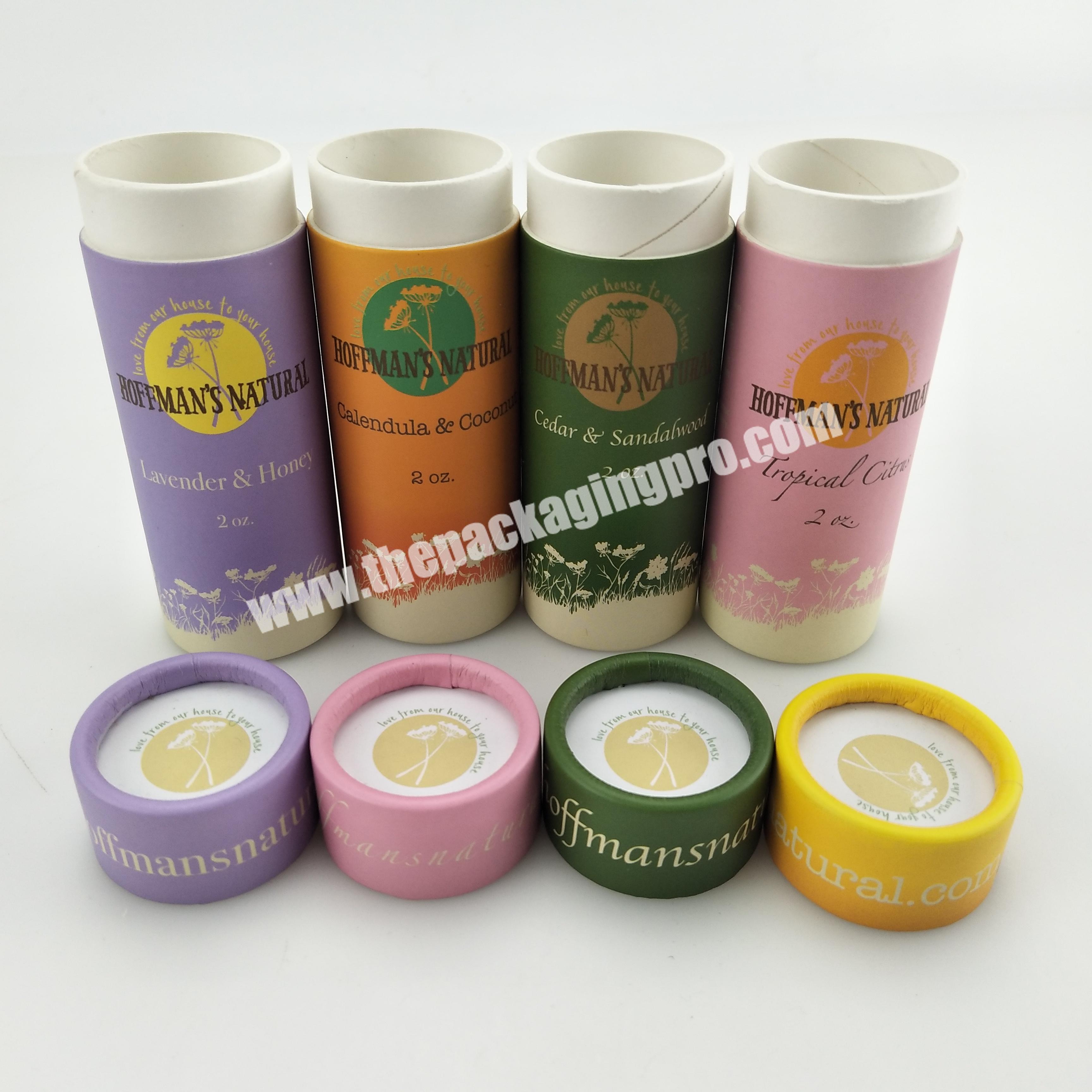 Degradable Lip Balm tube Paper Deodorant Packaging