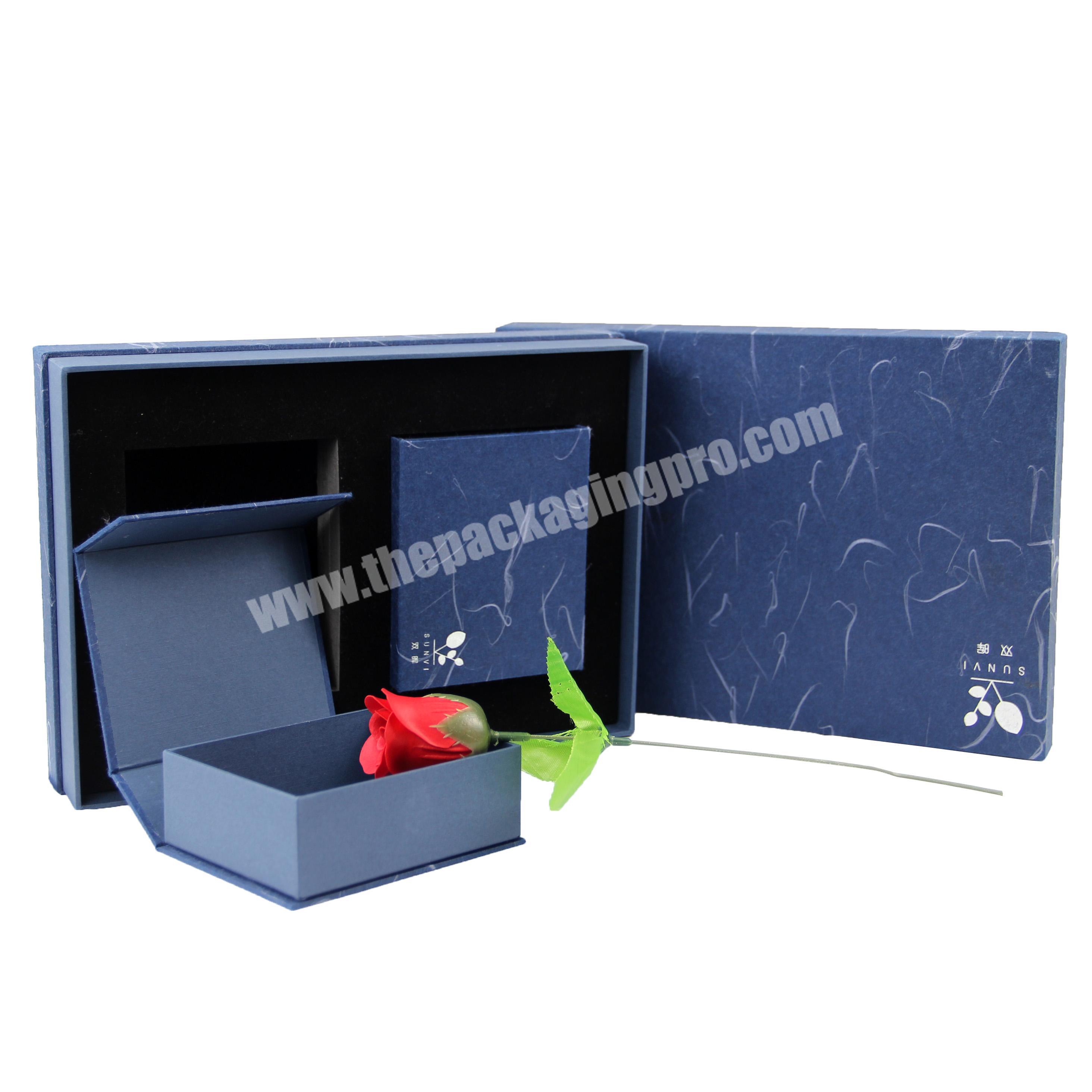 Denim Bule Color Cardboard Kraft Paper Package Gift Tea Packing Box