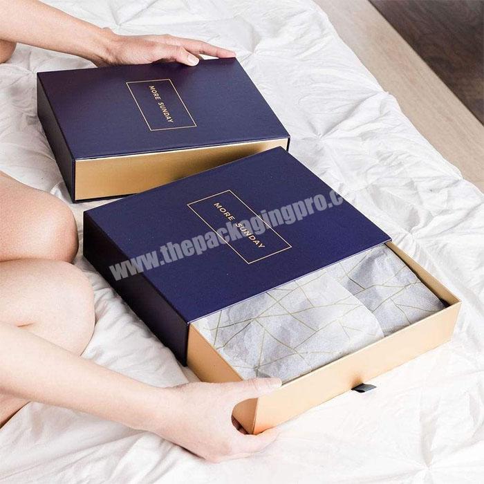 Design baby woman men shirt packaging box custom logo sliding packaging drawer gift boxes luxury clothing packaging drawer box