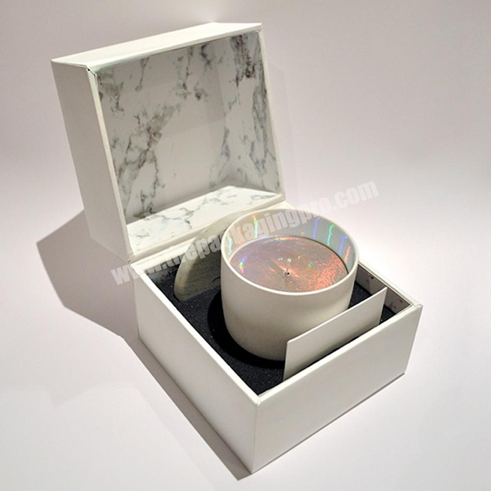 Design logo custom wholesale candle boxes packaging gift set custom luxury candles set with luxury packaging candle gift box wholesaler