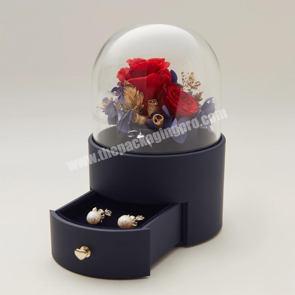 Design luxury velvet vintage jewelry box logo eco friendly paper custom boxes jewelry black drawer jewelry packing box