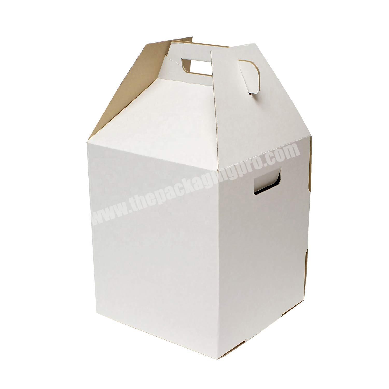 Disposable 14 Inch Tall  Cake box with handles for 2 or 3 Layer Cake Carrier