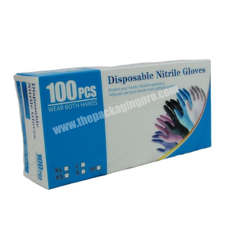 Disposable Glove paper Box Surgical Personal Protection Glove Packaging Paper Box Print manufacturer