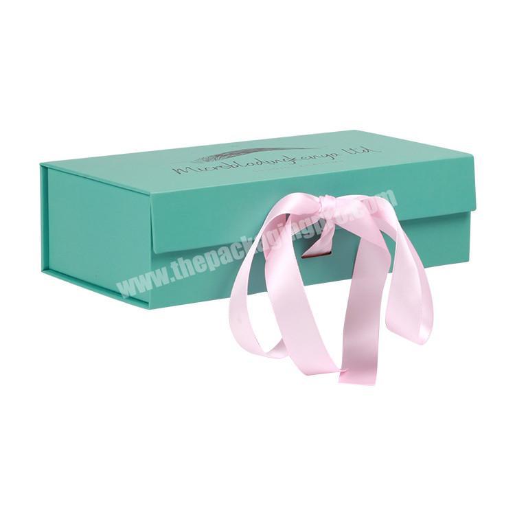 Dongguan Factory Customized Luxury Packaging Cardboard Magnetic Pink Gift Box With Ribbon Closure