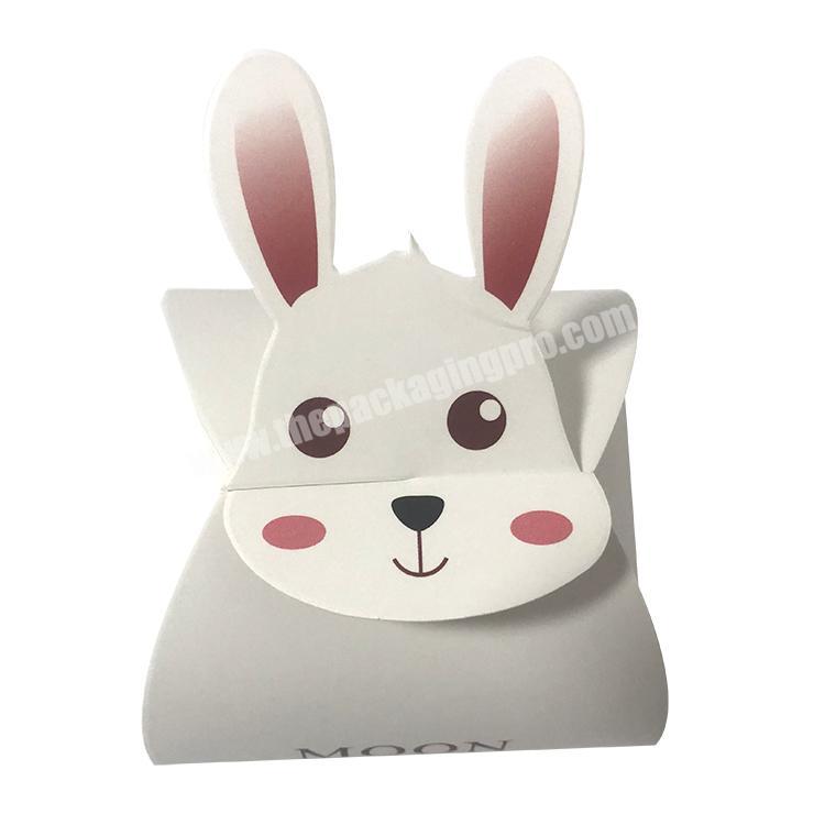 Dongguan factory cute bunny shape mooncake packaging boxes