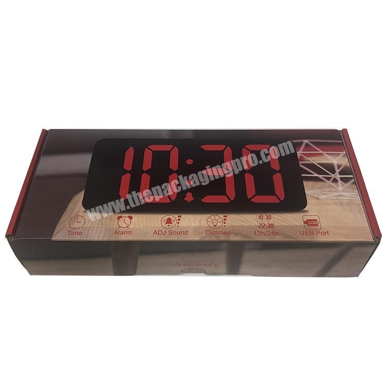 Dongguan factory  kraft paper packing box for alarm clock