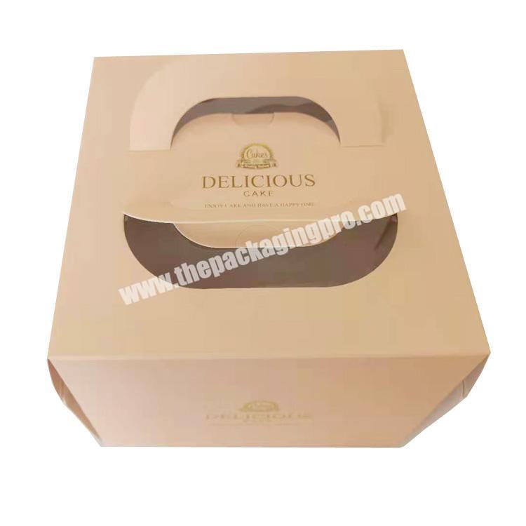 Low price sell brownie packaging cake box with clear window