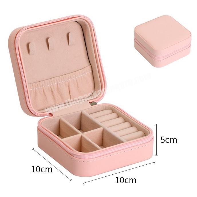 Earring organizer box  Small Portable Travel Jewelry Box Organizer Storage Case for Rings Earrings Necklaces