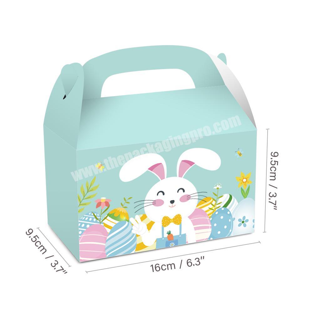 Easter Theme Cartoon Craft Bunny Rabbit Egg Kids Party cupcake Folding Paper Gift Box Packaging