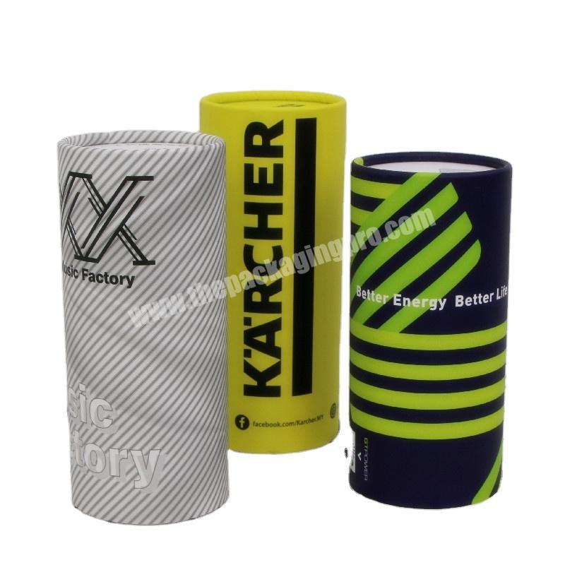 Eco Friendly Black round box tube car cylinder tissue holder box for Car tissue pack Usage with custom printing.