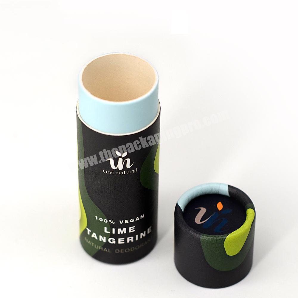 Eco Biodegradable Deodorant Stick Container Paper Cardboard Push Up Tube for Lip Balm Stick Deodorant Skincare Packaging