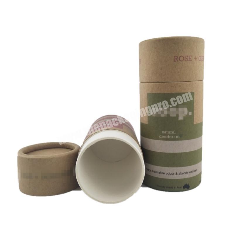 Eco Friendly Cardboard black craft round paper tube package with push up Tubes design for lip balm packaging
